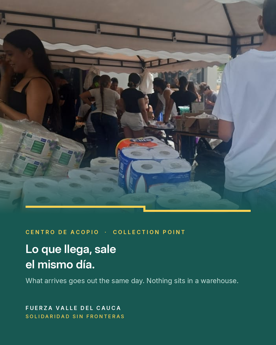 Organización de kits de aseo y suministros